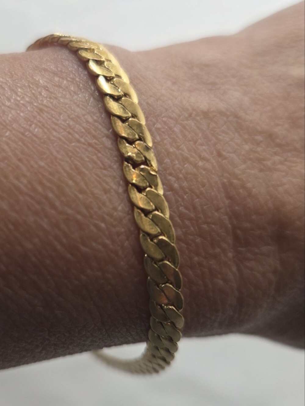 Madewell Gold Tone Women's Flat Curb Chain Bracelet